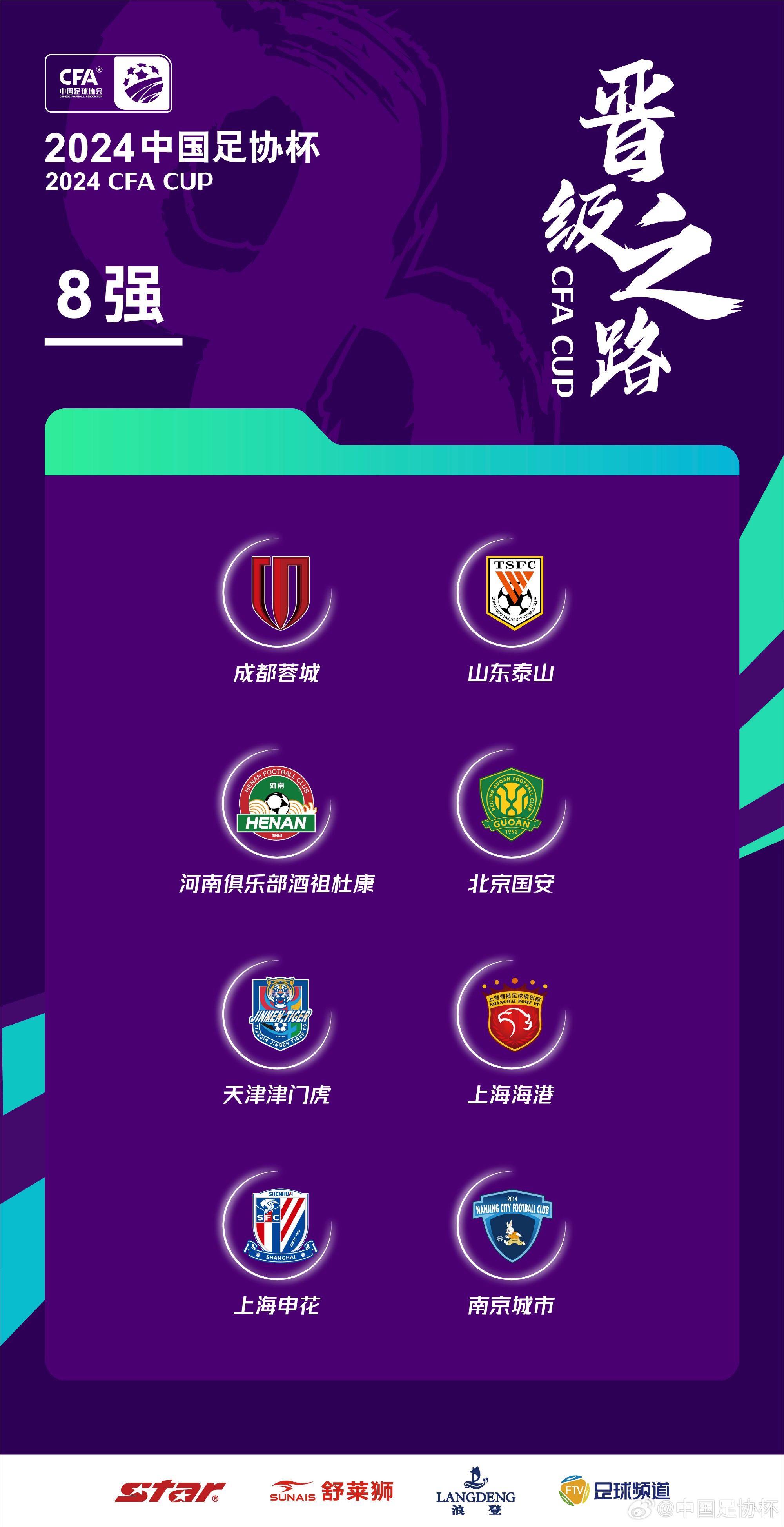 2025足协杯八强名单及对阵赛程图一览(最新版)的简单介绍 第1张 2025足协杯八强名单及对阵赛程图一览(最新版)的简单介绍 第1张